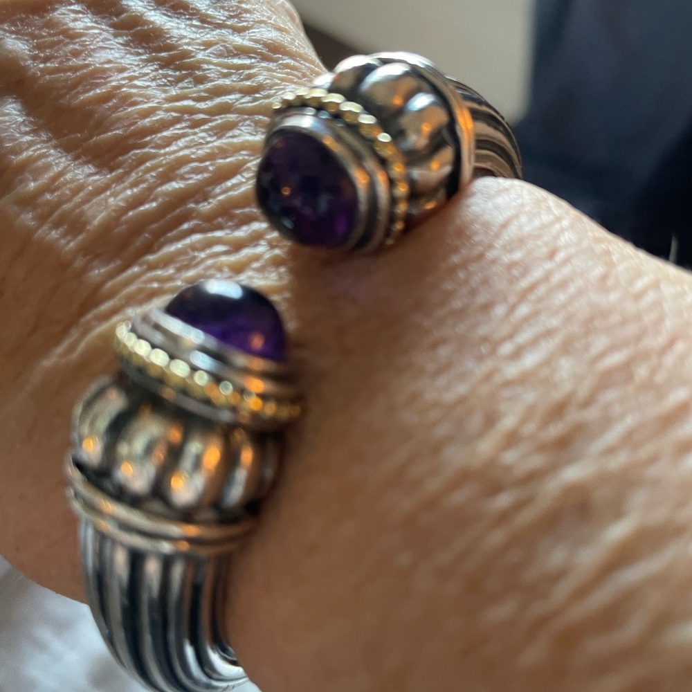 LAGOS Silver Bracelet with Purple Accents - Picture 2 of 9
